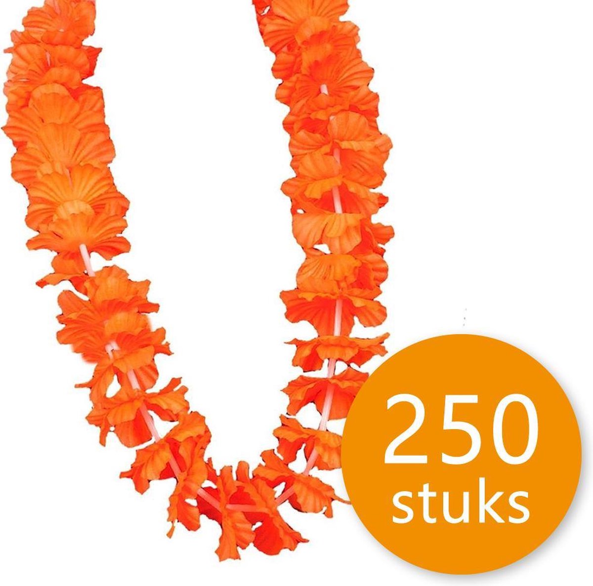 250 stuks Oranje Krans Hawaii | Oranje Feestartikelen | Feestkleding EK Voetbal 2021